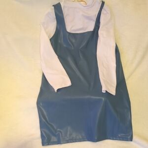 Say What? Blue and White Kids Casual Dress